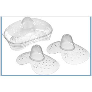 MAM Nipple Shields for Breastfeeding with Sterilizing Storage Case, Size 3 Large